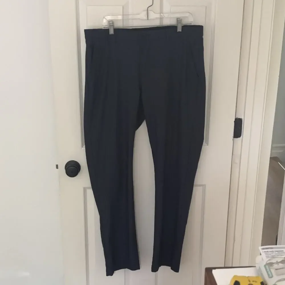 Greg Norman Performance Golf Pants Men's 36x32 Navy Blue Stretch Flat Front